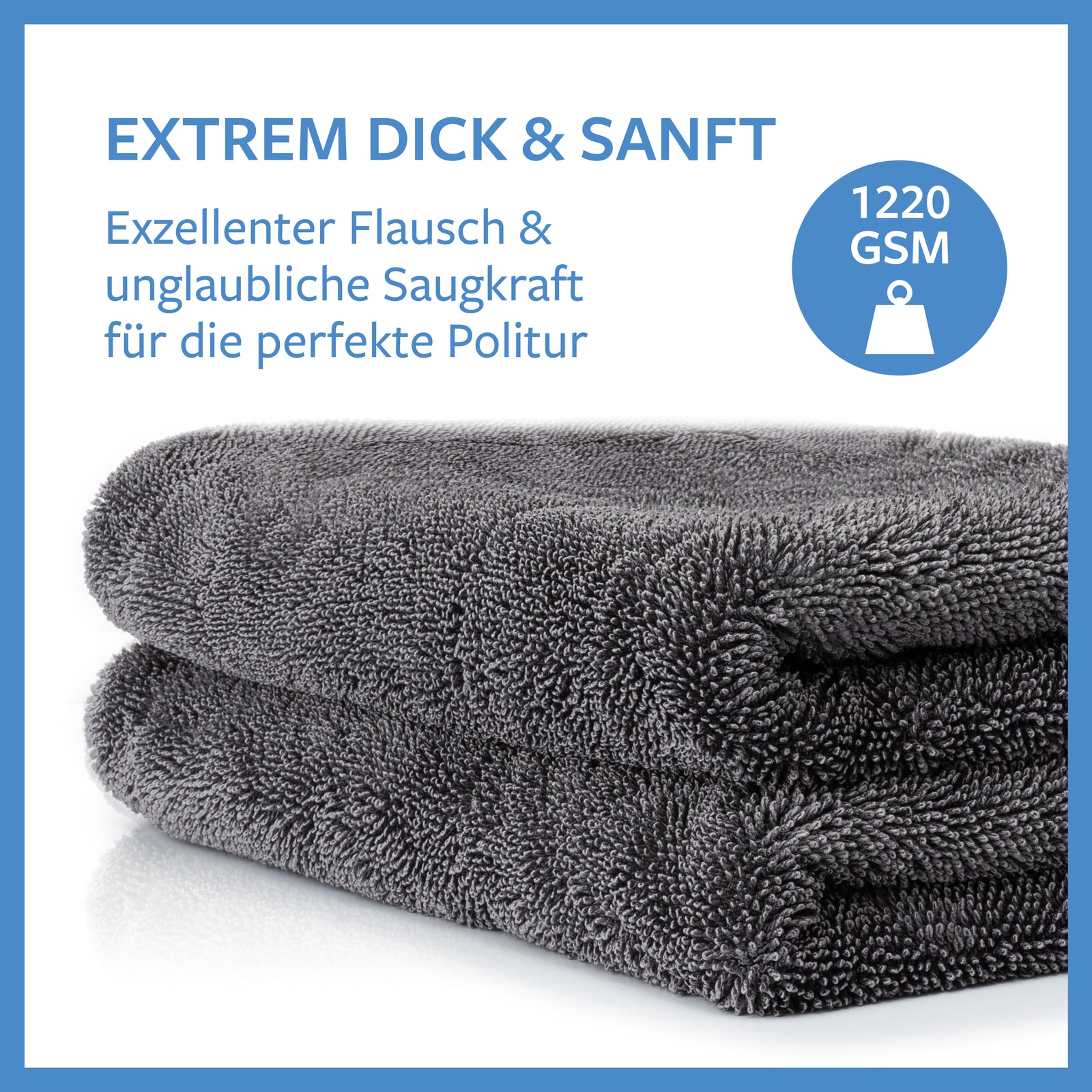 Carbigo® ist extrem dicht und sanft und hat eine unglaubliche Saugkraft für die perfekte Politur.
