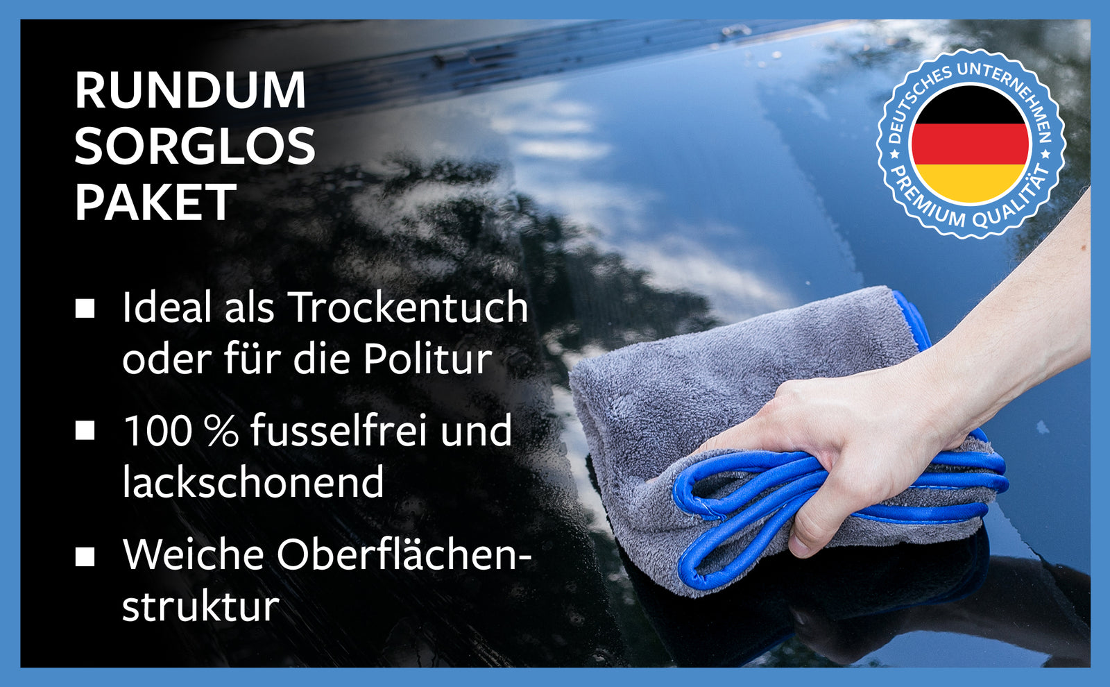 Carbigo® Allzweck-Sorglos-Paket ist ideal als Trockentuch oder zum Polieren, 100 % fusselfrei!