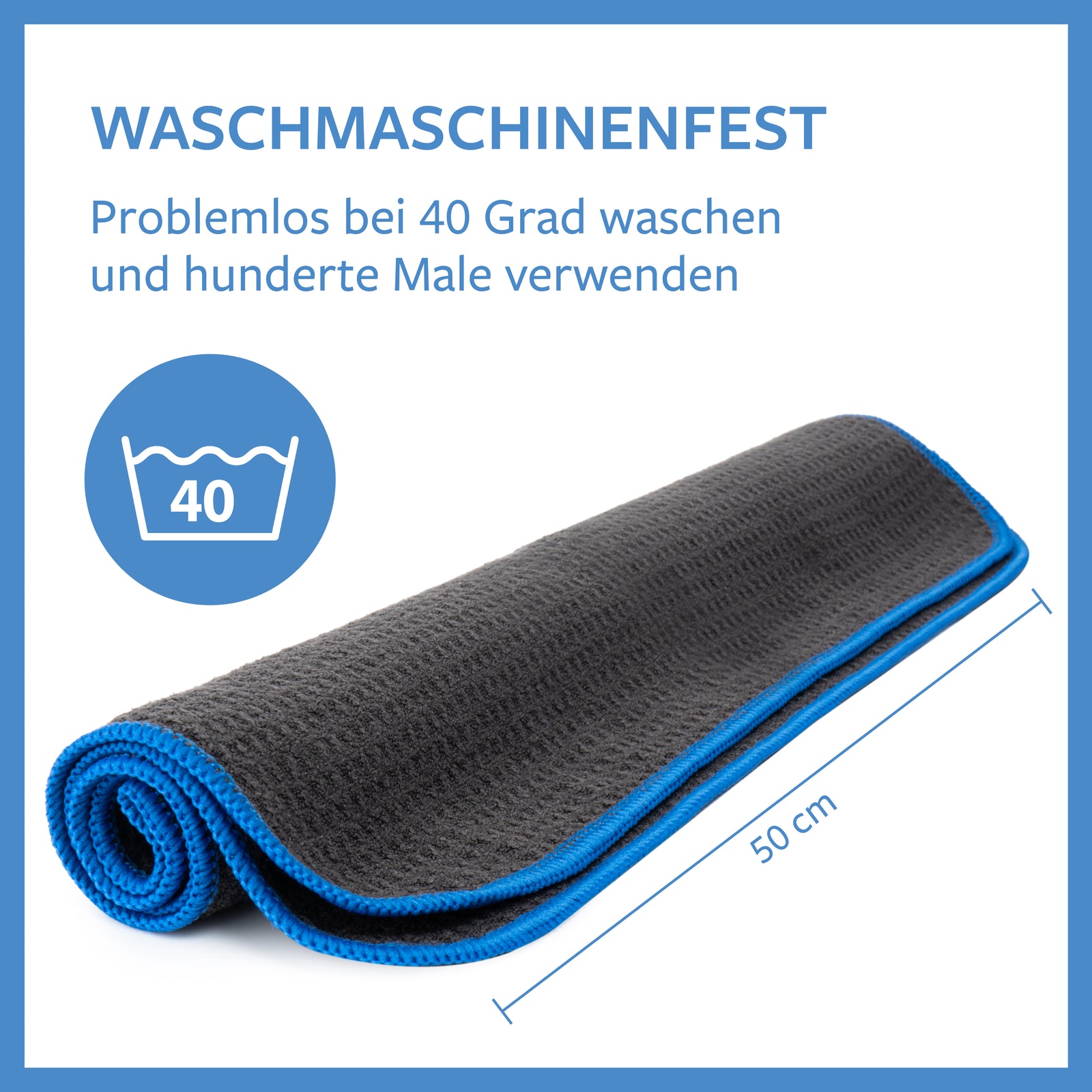 Das Carbigo® können Sie problemlos in der Waschmaschine waschen.