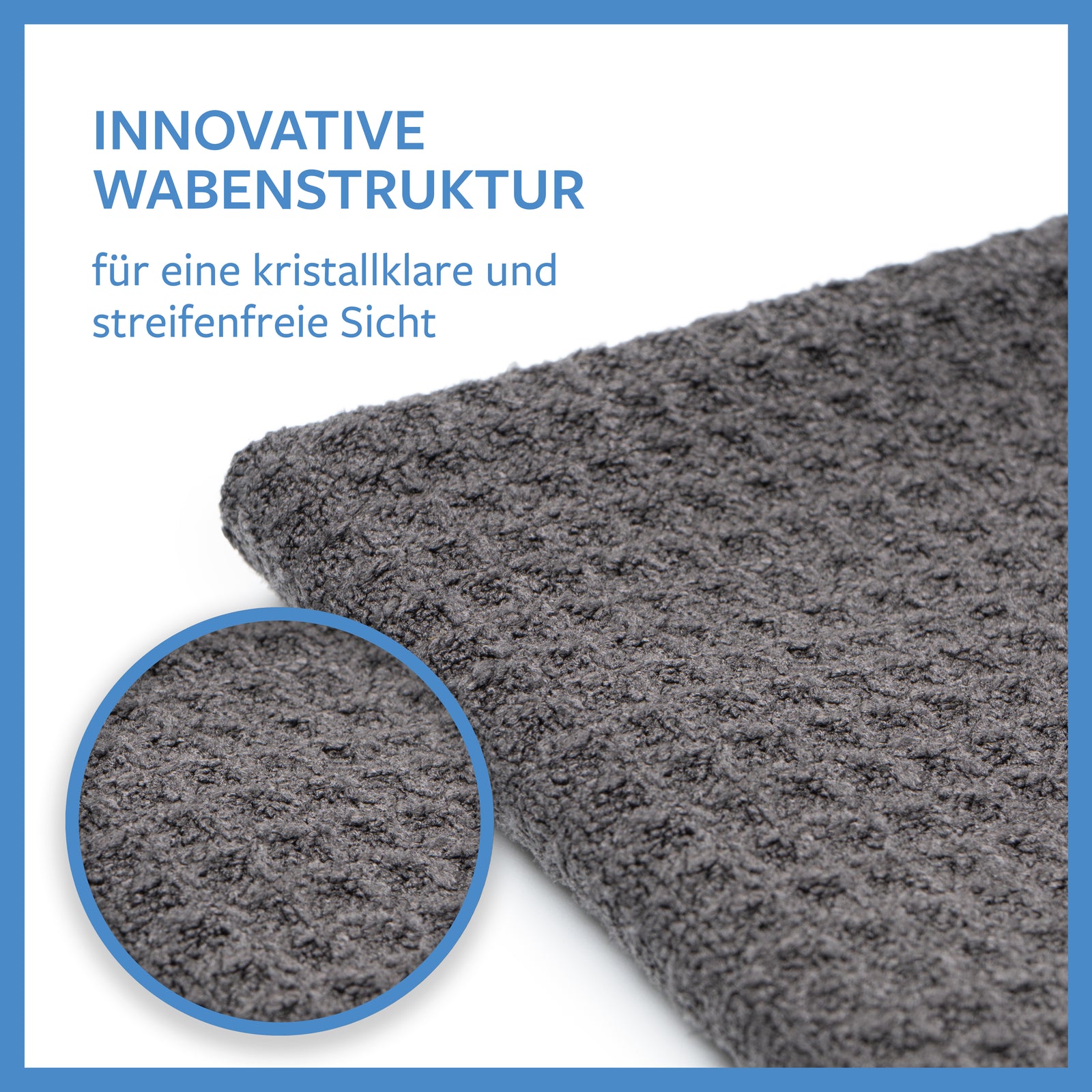 Carbigo® hat eine innovative Saugstruktur, die bei der Fensterreinigung hilft.