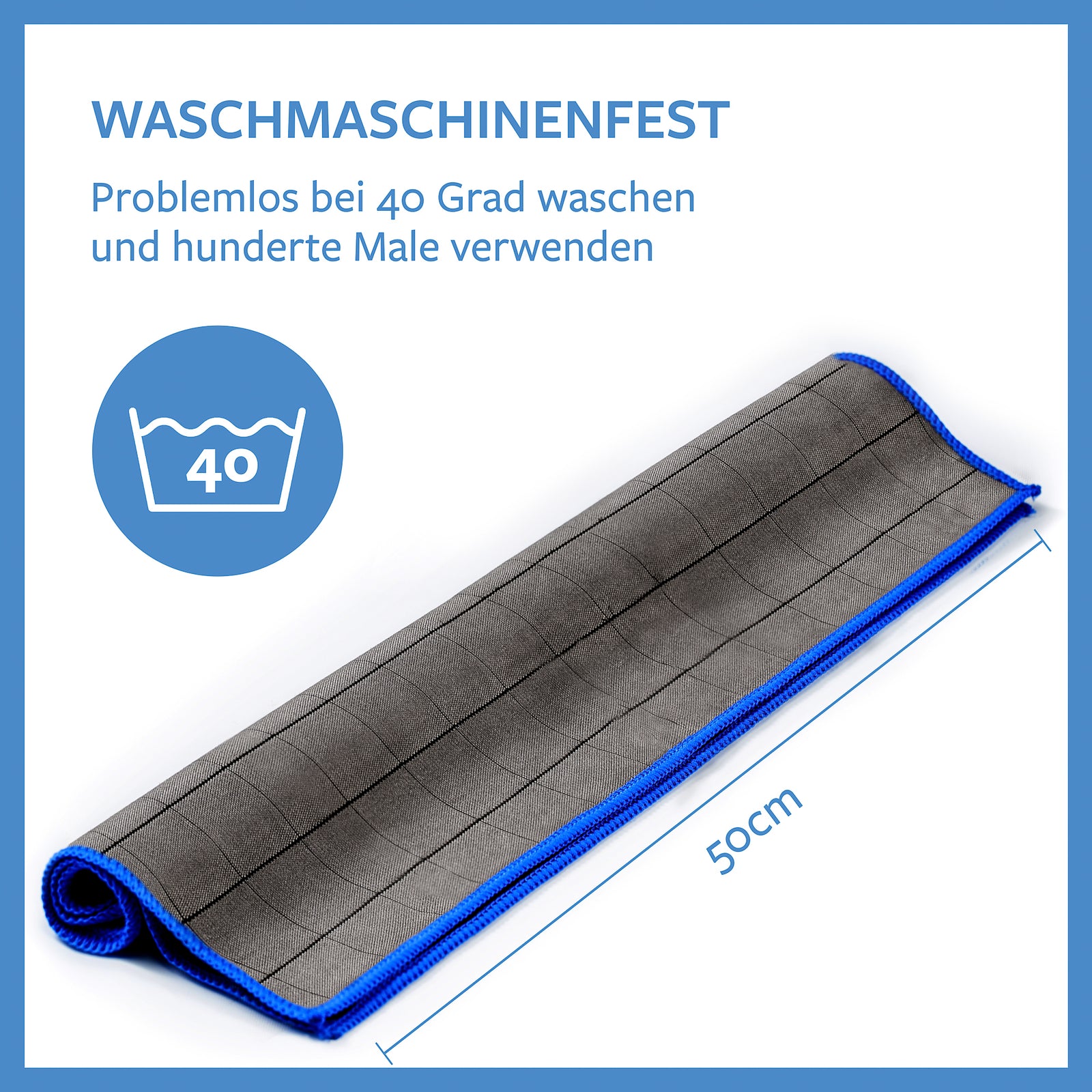 Carbigo® Tücher können bei 40 Grad gewaschen und dank ihrer hohen Qualität unzählige Male verwendet werden.