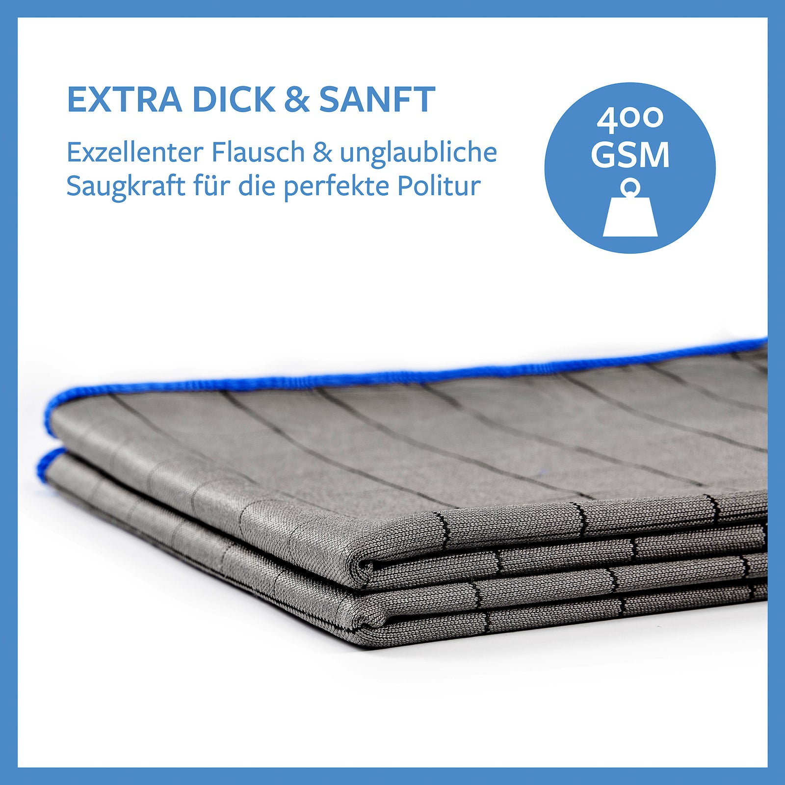 Carbigo® Tücher bestehen aus extra dichtem und sanftem Material. Sie haben eine hervorragende Flauschigkeit und eine erstaunliche Absorptionsfähigkeit für perfekte lackierte Oberflächen.