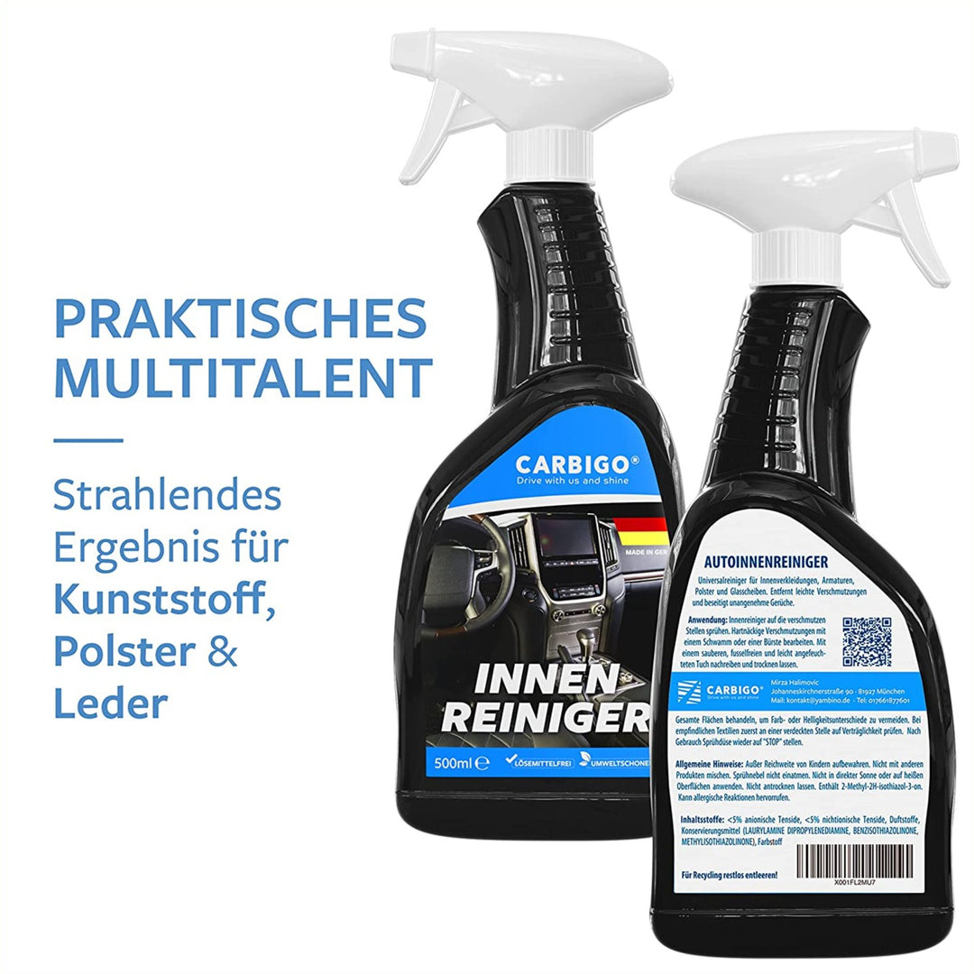 Innenraumreiniger (500ml) - Made in Germany für Perfekte Autohygiene –  Online Shop für Profi Autopflege Produkte